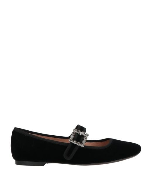 Bibi Lou Black Ballet Flats Textile Fibers