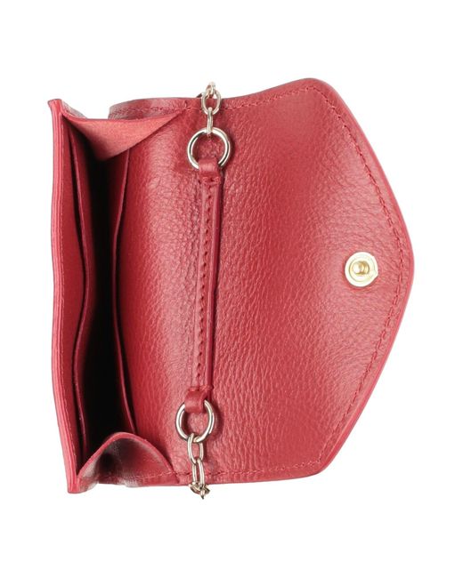 Il Bisonte Red Crossbody Wallet Leather
