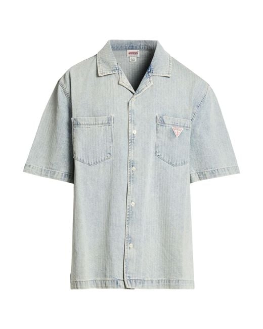 Guess Blue Denim Shirt for men