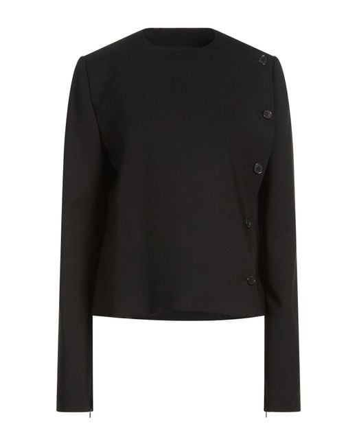 Courreges Black Jacket Wool, Elastane, Polyamide