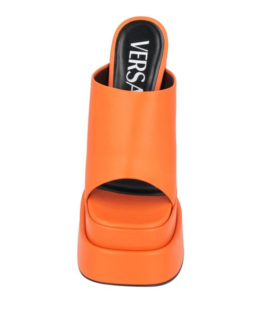 Versace Sandals in Orange | Lyst