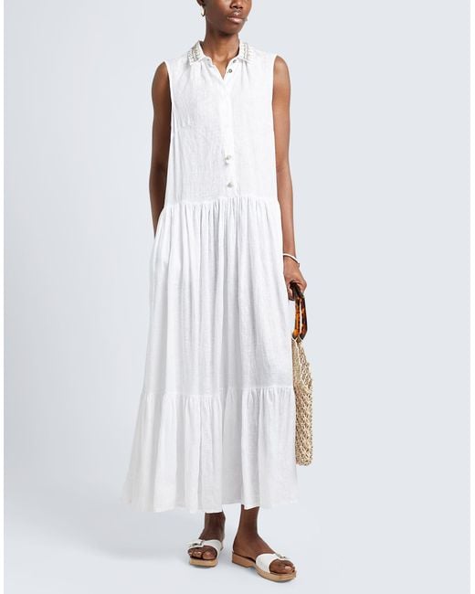 Maliparmi White Maxi Dress