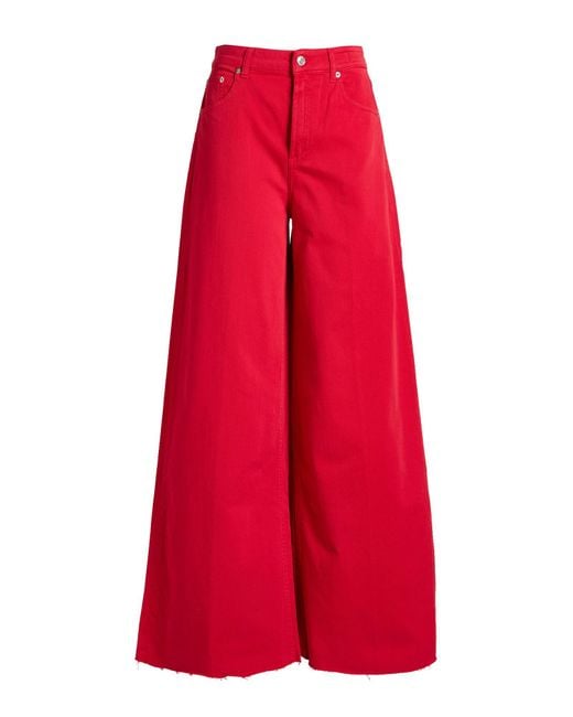 Department 5 Red Jeans Cotton, Rubber