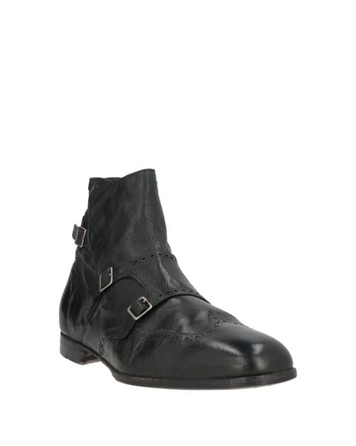 Lidfort Black Ankle Boots Leather for men