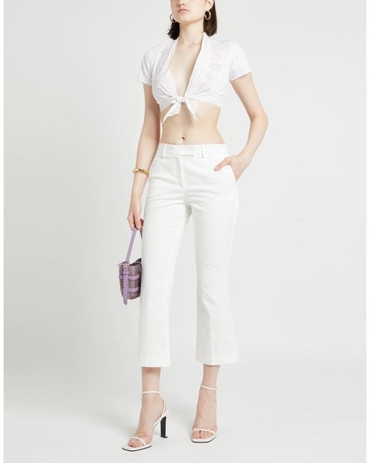 DR. HOPE White Pants Cotton, Elastane