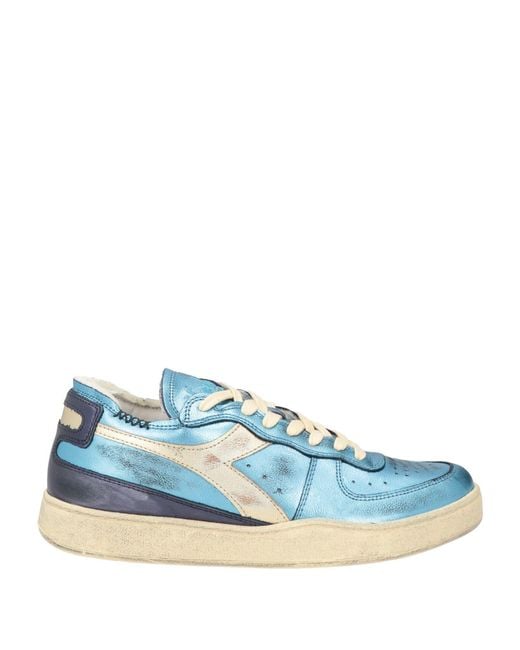 Diadora Blue Sneakers Leather for men