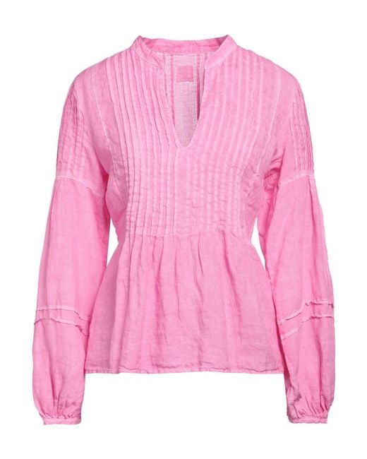 Top 120% Lino de color Pink