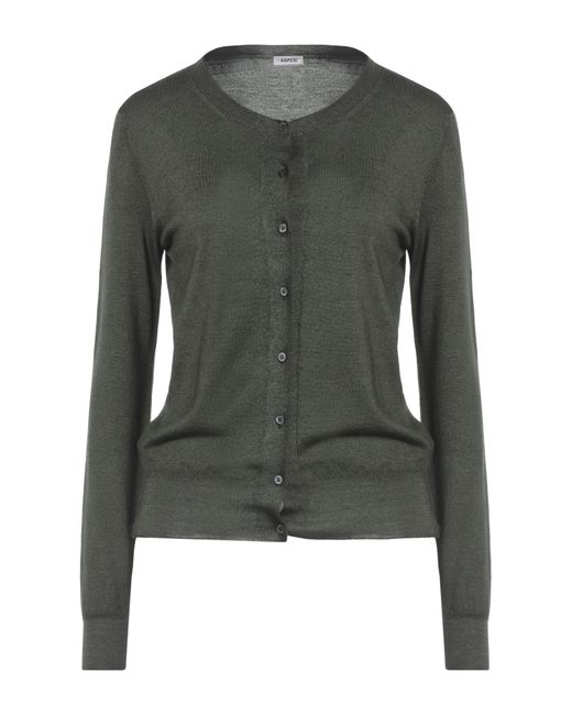 Aspesi Green Cardigan Wool