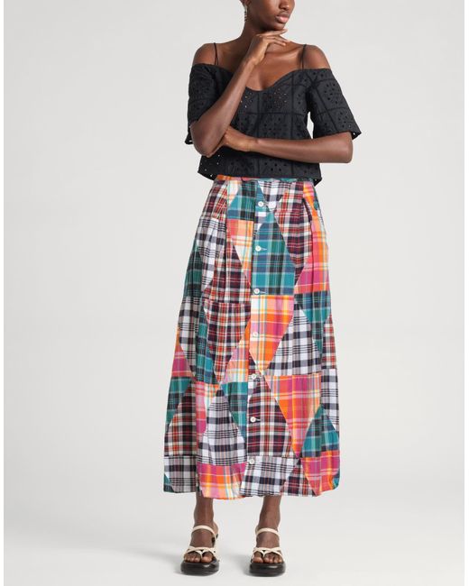 Engineered Garments Red Midi-Rock