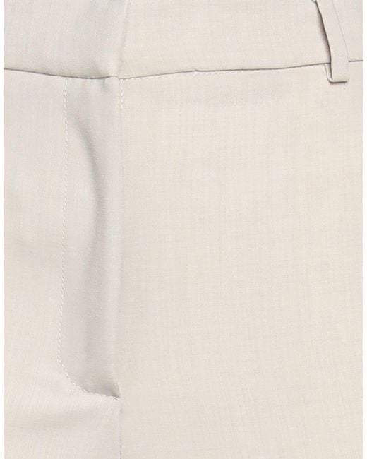 SOLOTRE White Pants Polyester, Elastane, Acetate, Viscose