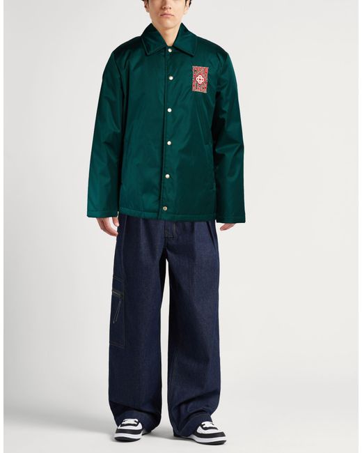 Casablanca Green Dark Jacket Polyamide, Polyurethane for men