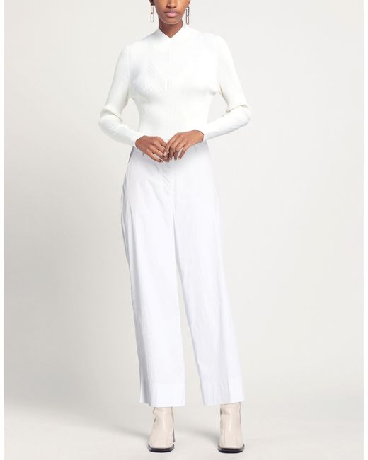 Cambio White Pants Cotton, Polyamide, Elastane