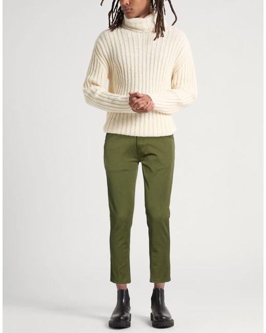 PT Torino Green Pants Cotton, Elastane for men