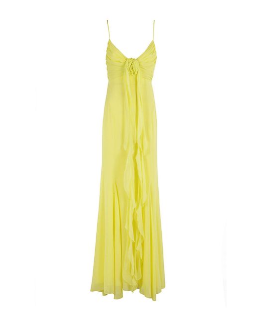 Robe longue Blumarine en coloris Yellow