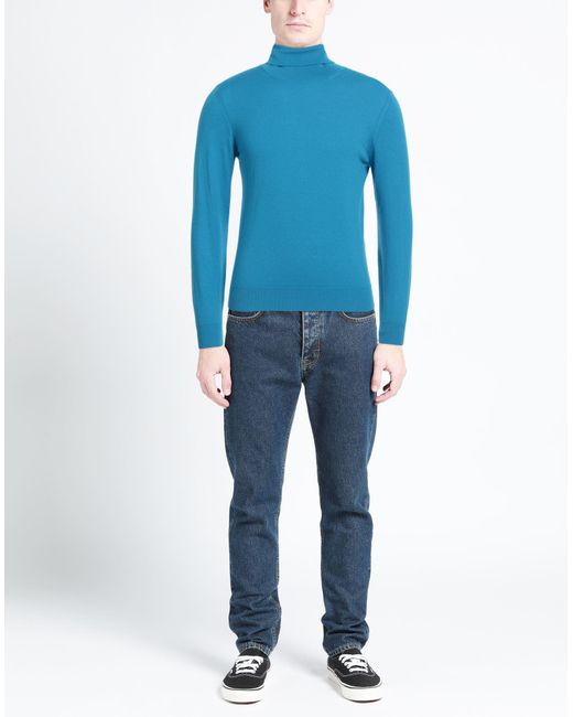 Drumohr Blue Turtleneck for men