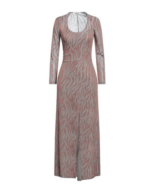 DIMORA Brown Rust Maxi Dress Viscose, Polyamide, Polyester
