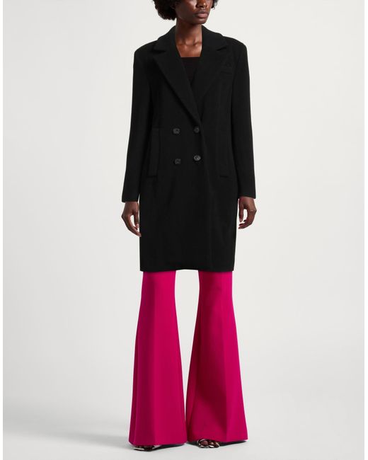 Pinko Black Coat Wool, Cashmere