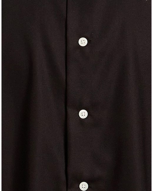 Uniform Experiment Black Shirt Rayon, Polyester for men