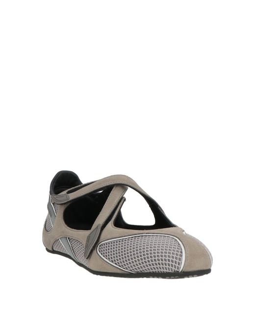 The Attico Gray Ballet Flats