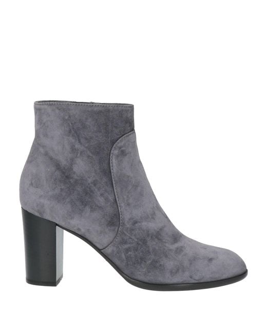Sergio Rossi Gray Ankle Boots Leather