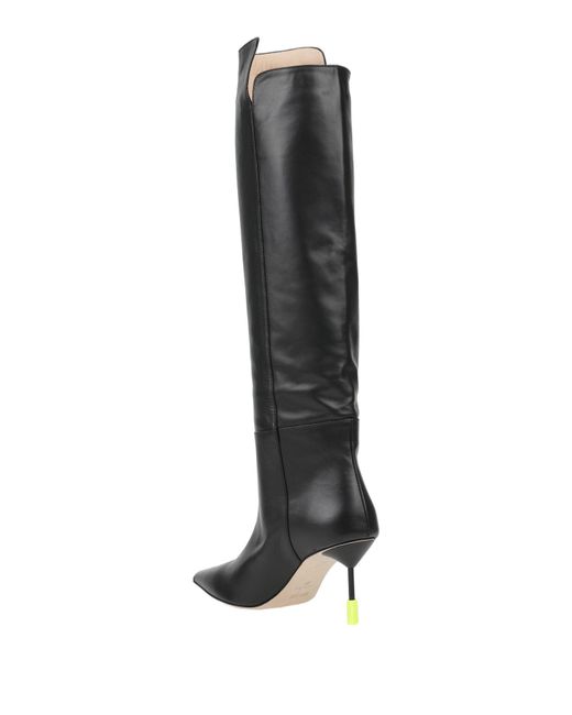 MSGM Black Boot Leather