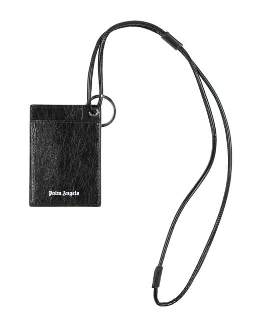 Palm Angels Black Cardholder Leather for men