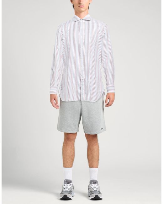 Isaia White Shirt Cotton for men