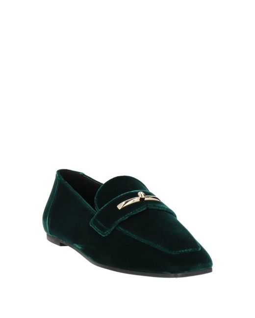Emporio Armani Green Dark Loafers Textile Fibers