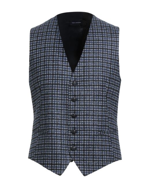 Tagliatore Men's Blue Midnight Tailored Vest Virgin Wool, Silk, Polyamide, Cashmere