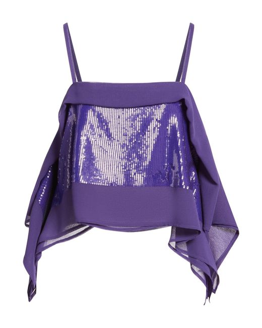 Erika Cavallini Semi Couture Purple Top Polyester