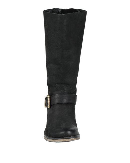 Steve Madden Black Boot Leather