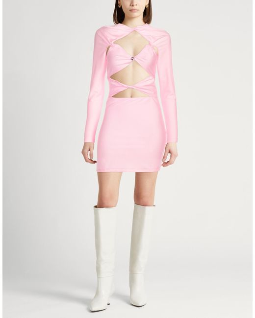 Coperni Pink Mini Dress Polyamide, Elastane