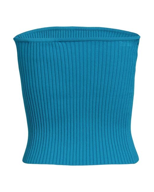 ELEONORA GOTTARDI Blue Top Viscose, Polyester