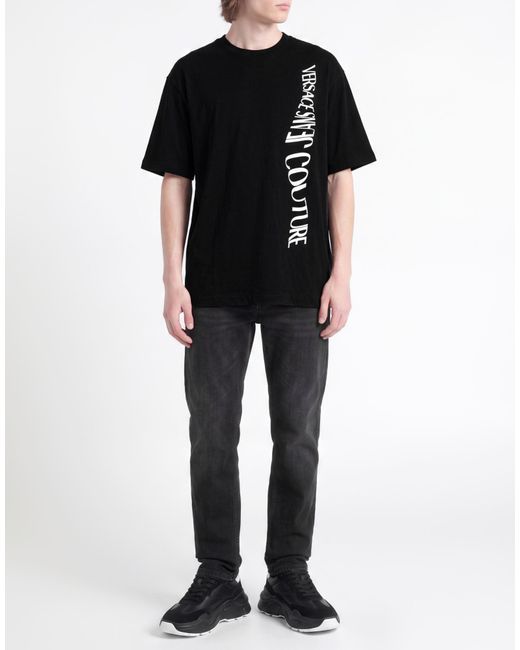 Versace Jeans Couture Black T-Shirt Cotton for men