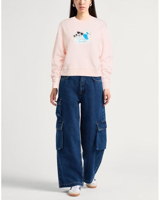 Karl Lagerfeld Pink Sweatshirt Organic Cotton
