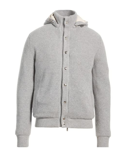 Fedeli Gray Jacket Cashmere for men