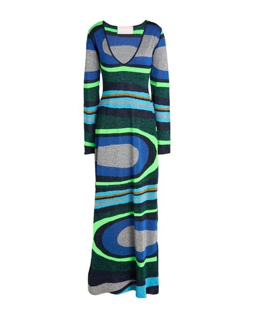 Circus Hotel Green Maxi Dress Viscose, Polyester