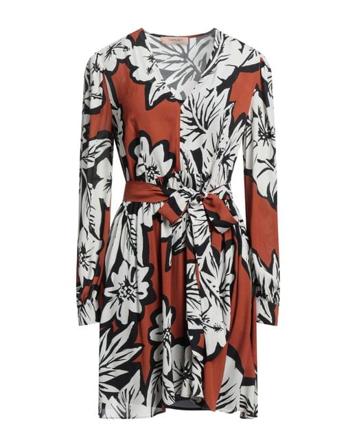 Twinset White Ivory Mini Dress Viscose