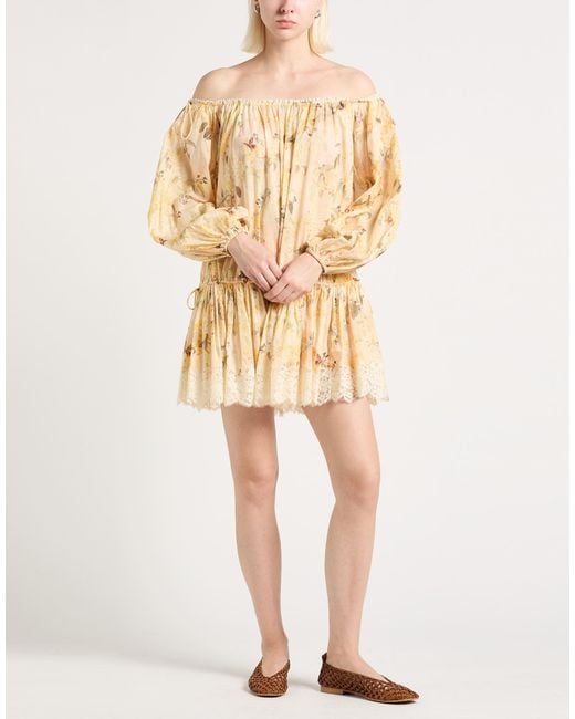 Zimmermann Natural Mini Dress
