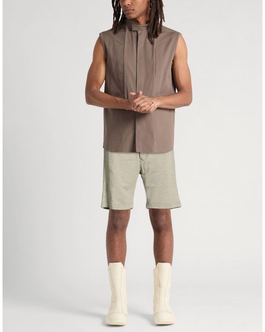 Rick Owens Gray Shorts & Bermuda Shorts Cotton, Polyester for men