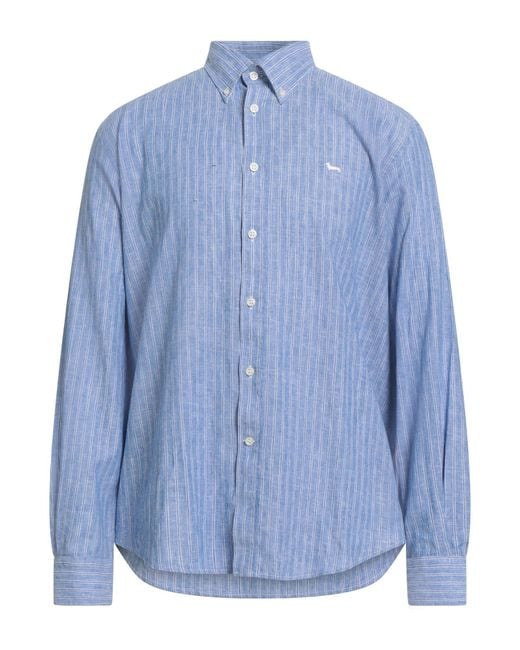 Harmont & Blaine Blue Shirt Cotton, Linen for men
