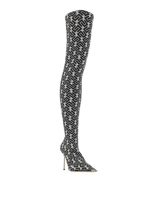 Elisabetta Franchi White Boot Textile Fibers
