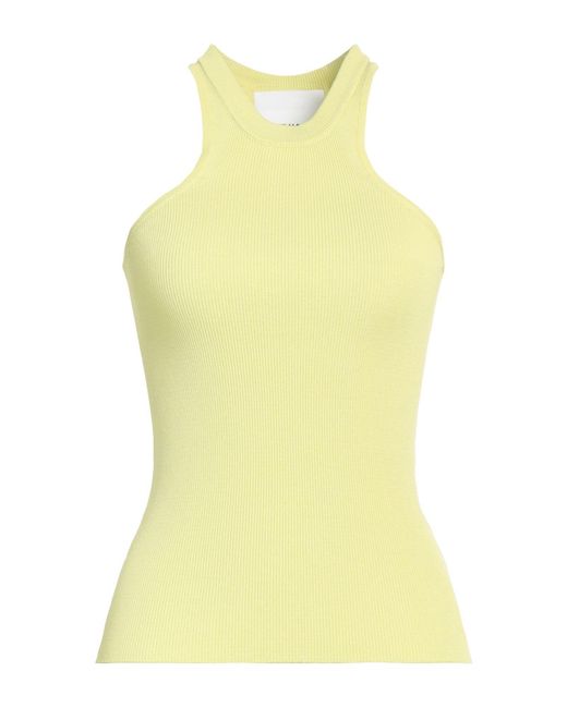 Erika Cavallini Semi Couture Yellow Tank Top Viscose, Polyamide
