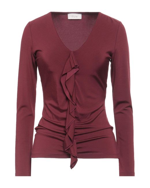 Motel Purple Burgundy Top Viscose, Elastane
