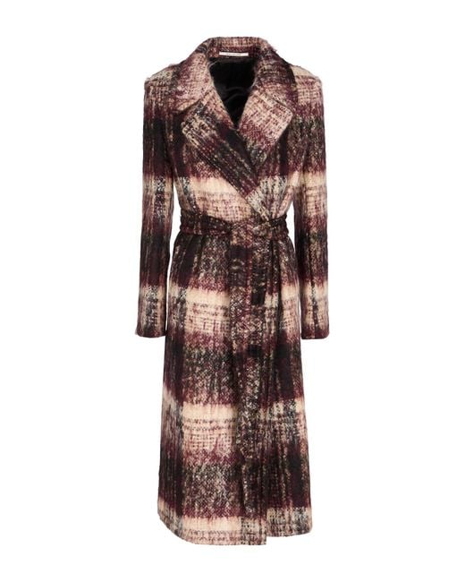 Tagliatore 0205 Purple Coat Mohair Wool, Virgin Wool, Polyamide, Cotton