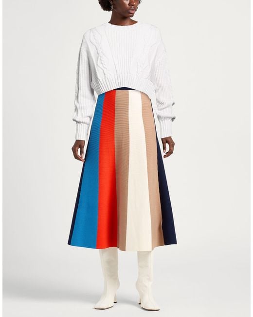 Patrizia Pepe White Sweater Viscose, Polyester, Polyamide