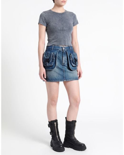 Coperni Blue Denim Skirt Cotton