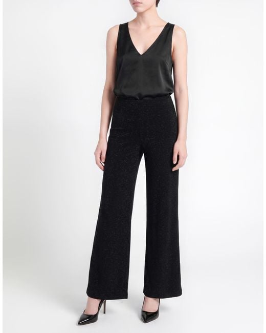 Jucca Black Pants Viscose, Polyester, Polyamide, Elastane