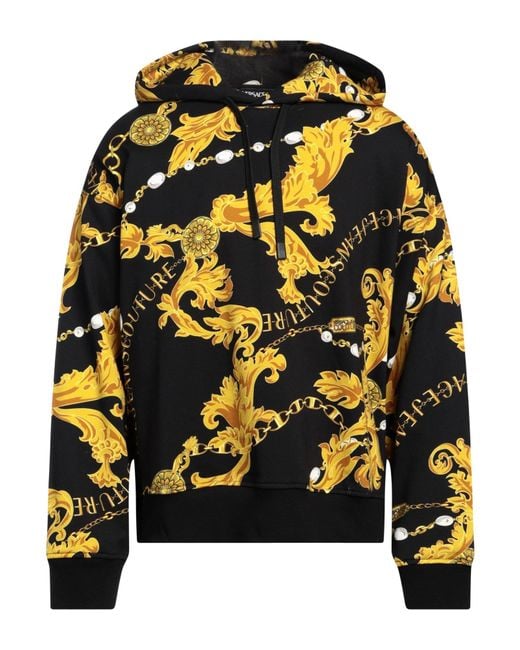 Versace Jeans Couture Black Sweatshirt Cotton, Elastane for men