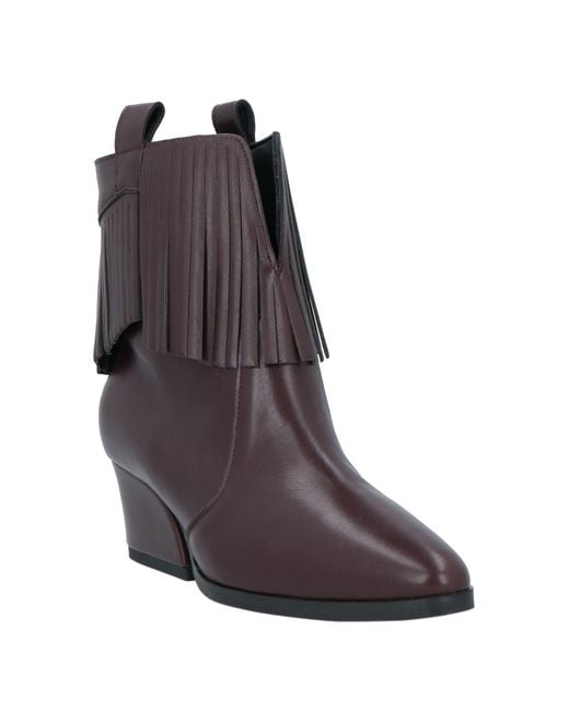 Lorenzo Mari Brown Ankle Boots
